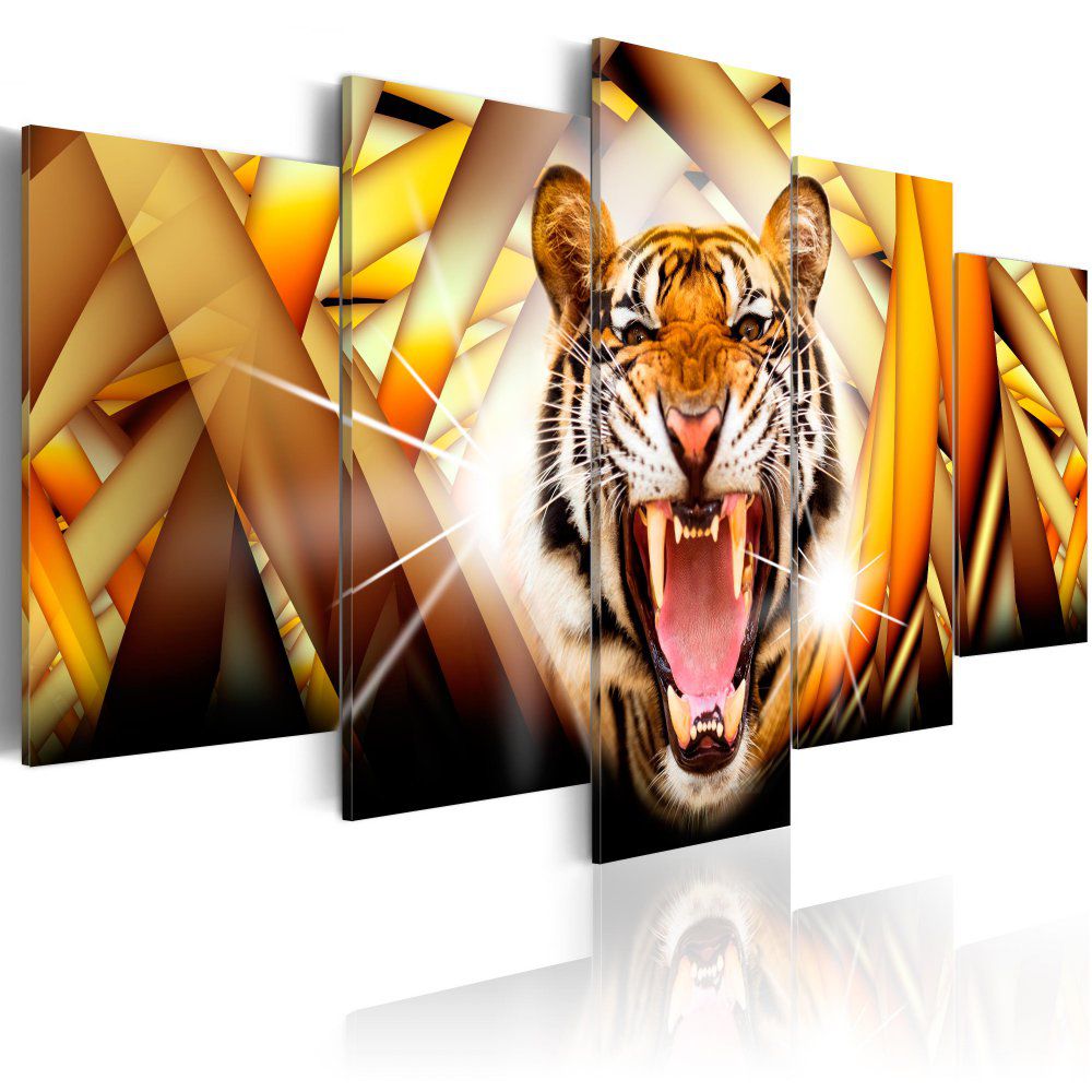 Obraz na plátně Bimago - Energy of Tiger 100x50 cm - GLIX DECO s.r.o.