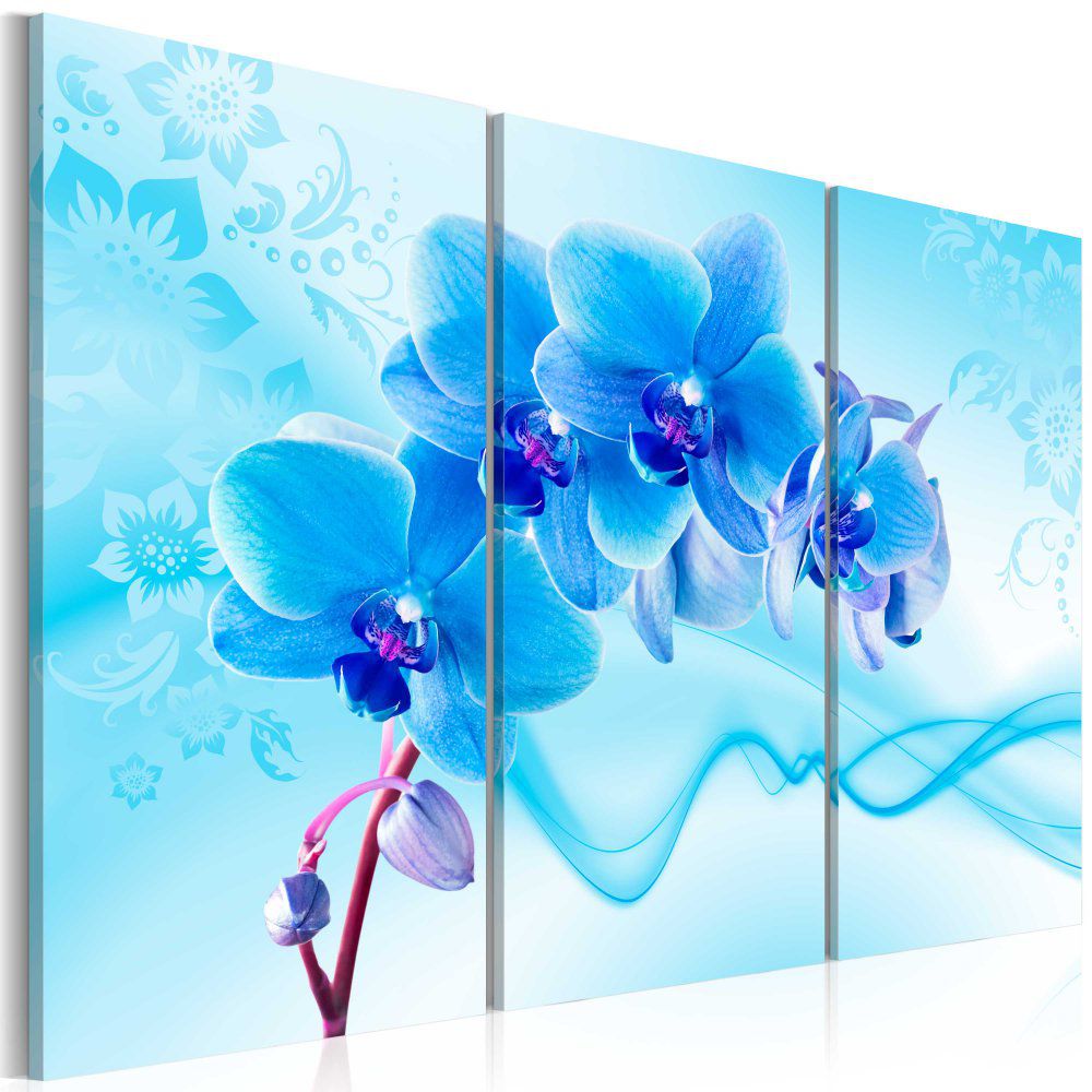Obraz na plátně Bimago - Ethereal orchid - blue 60x40 cm - GLIX DECO s.r.o.