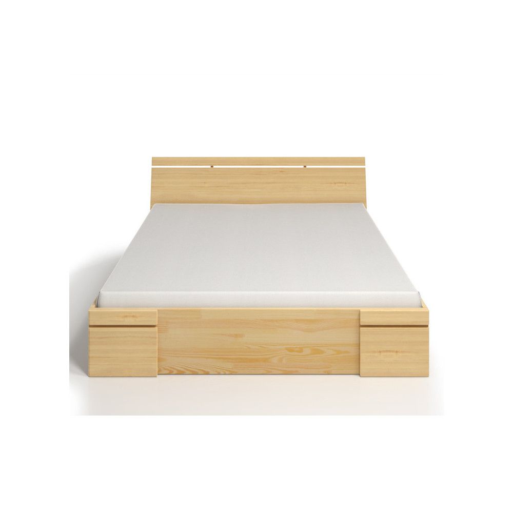 Dvoulůžková postel z borovicového dřeva se zásuvkou SKANDICA Sparta Maxi, 140 x 200 cm - Bonami.cz