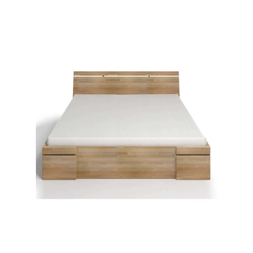 Dvoulůžková postel z bukového dřeva se zásuvkou SKANDICA Sparta Maxi, 140 x 200 cm - Bonami.cz