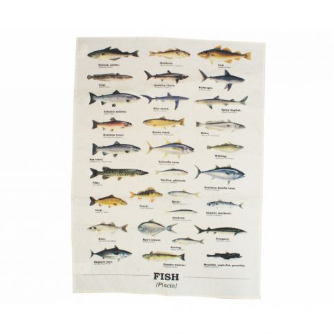 Utěrka z bavlny Gift Republic Multi Fish, 50 x 70 cm - Bonami.cz