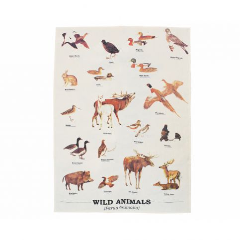 Utěrka z bavlny Gift Republic Wild Animals Multi, 50 x 70 cm - Bonami.cz