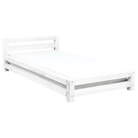 Bílá jednolůžková postel z borovicového dřeva Benlemi Single, 80 x 160 cm - Bonami.cz