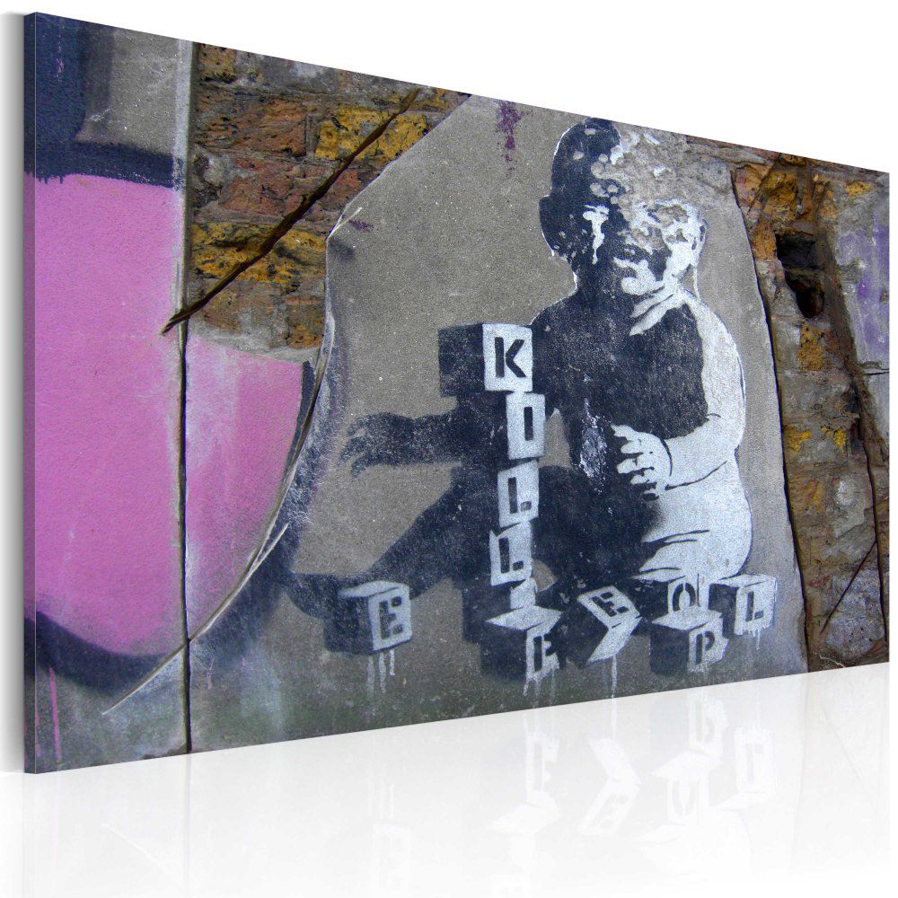 Obraz na plátně Bimago - Kill people baby (Banksy) 60x40 cm - GLIX DECO s.r.o.