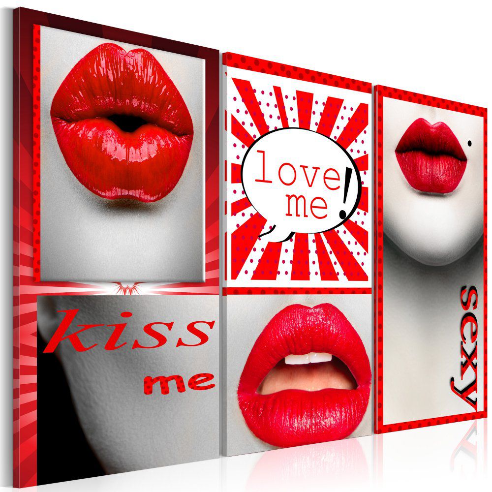 Obraz na plátně Bimago - Kiss me! Love me! 60x40 cm - GLIX DECO s.r.o.