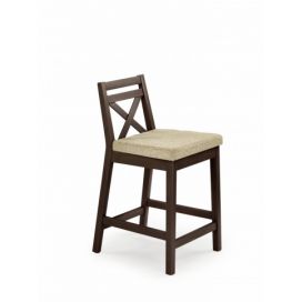 Barová židle Borys Low tmavý ořech, Vila 2