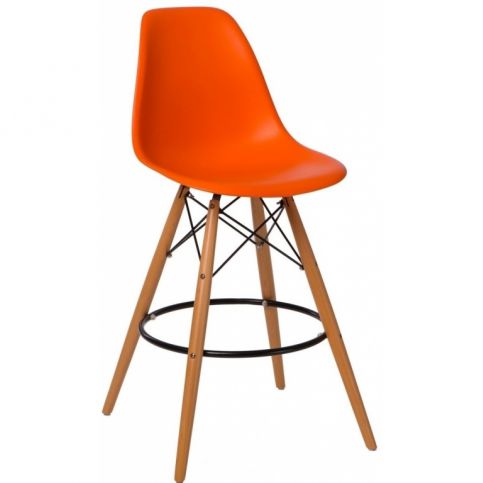 Designová barová židle DSW, oranžová - Designovynabytek.cz