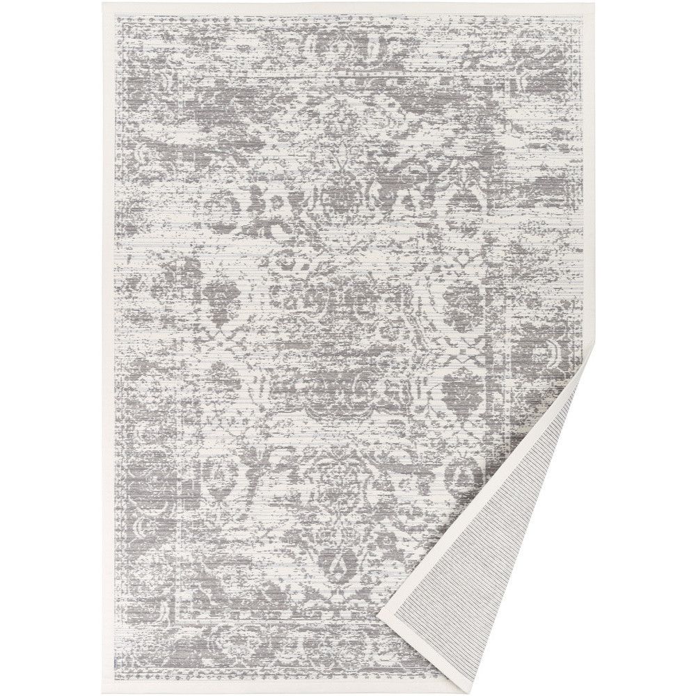 Bílý vzorovaný oboustranný koberec Narma Palmse, 70 x 140 cm - Bonami.cz