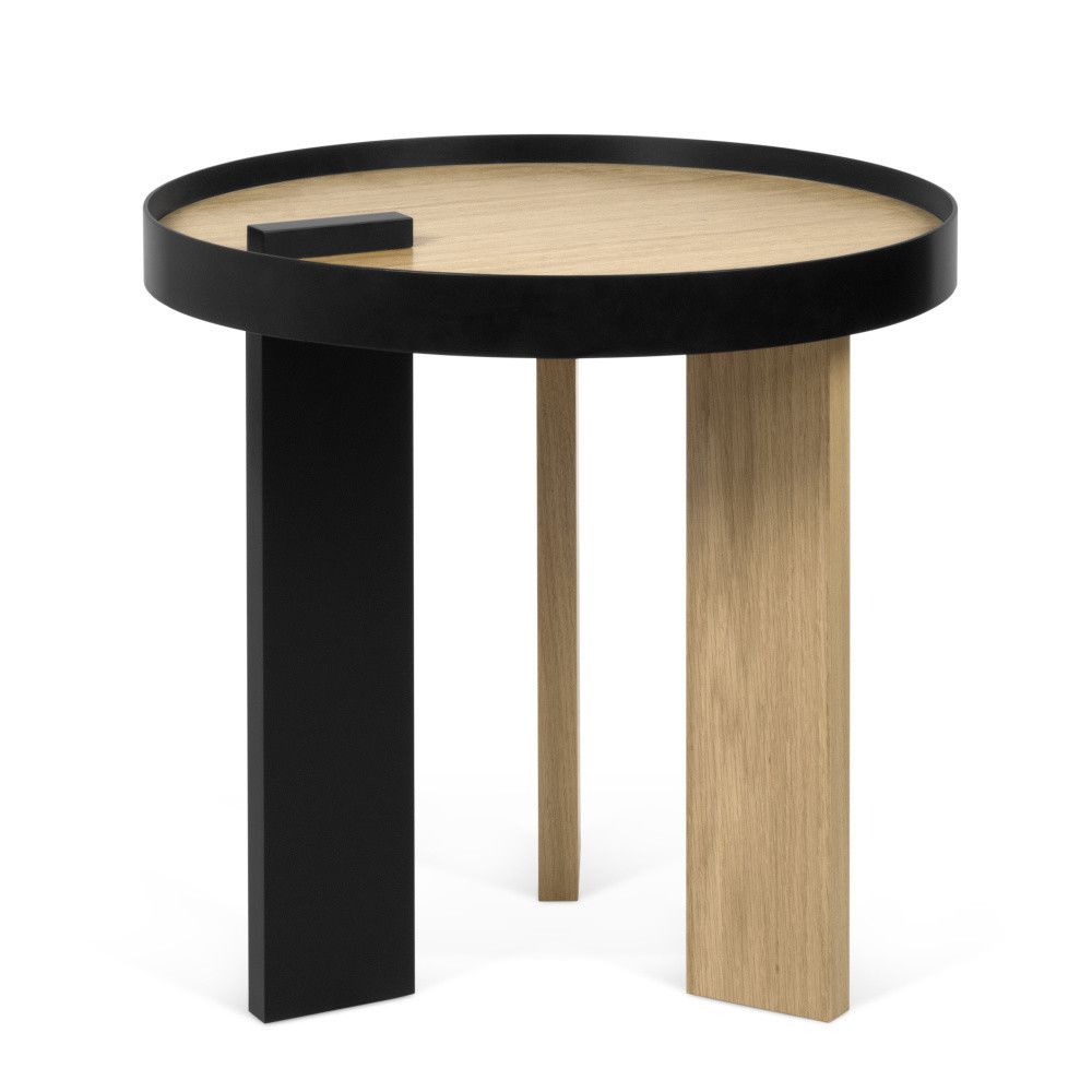 Kulatý odkládací stolek v dekoru dubu ø 50 cm Bruno - TemaHome - Bonami.cz