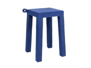 Modrá dřevěná stolička TemaHome Handle, 30x30x45 cm - Bonami.cz