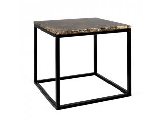 Hnědý mramorový konferenční stolek TemaHome Prairie, 50 x 47 cm - Bonami.cz