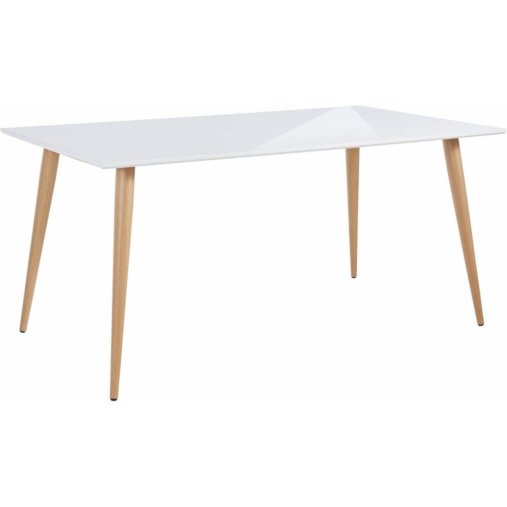 Lesklý bílý jídelní stůl Støraa Canton , 160 x 90 cm - Bonami.cz