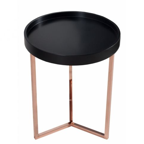 INV Odkládací stolek Linoa 40cm černá/měď - Design4life