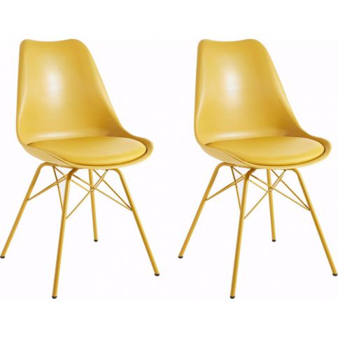 Sada 2 žlutých jídelních židlí Støraa Lucinda - Bonami.cz