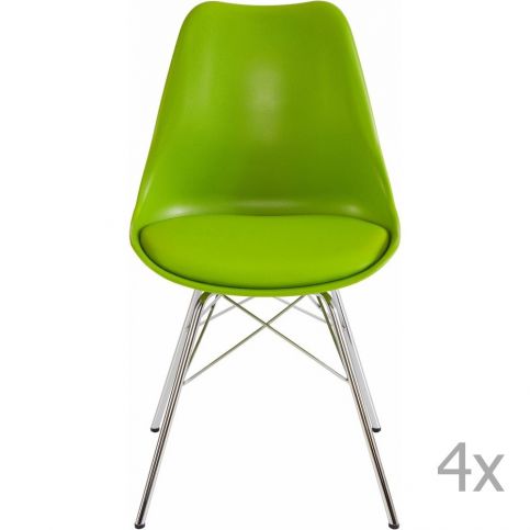 Sada 4 zelených jídelních židlí Støraa Jenny - Bonami.cz