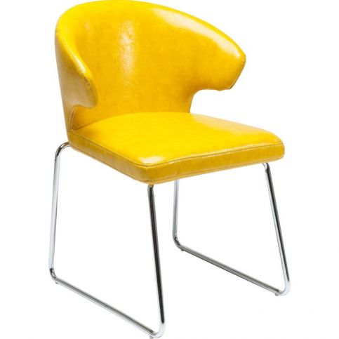 Žlutá jídelní židle Kare Design Atomic - Bonami.cz