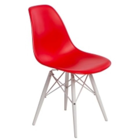 Židle DSW, červená (Bílá)  - Designovynabytek.cz