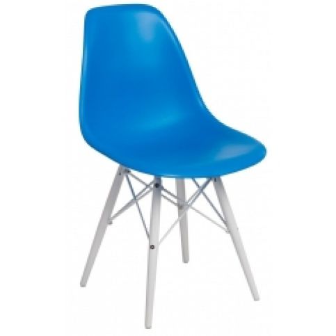 Židle DSW, královsky modrá (Bílá)  S25161 CULTY + - Designovynabytek.cz