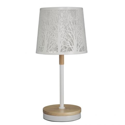 Stolní lampa s detailem z kaučukového dřeva Mauro Ferretti Forest - Bonami.cz