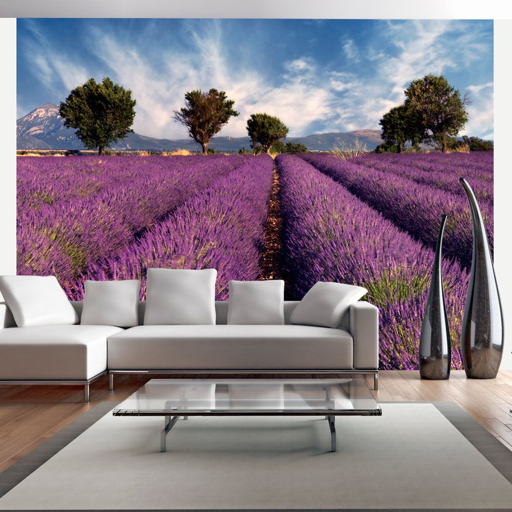 Fototapeta Bimago - Lavender field in Provence, France + lepidlo zdarma 200x154 cm - GLIX DECO s.r.o.