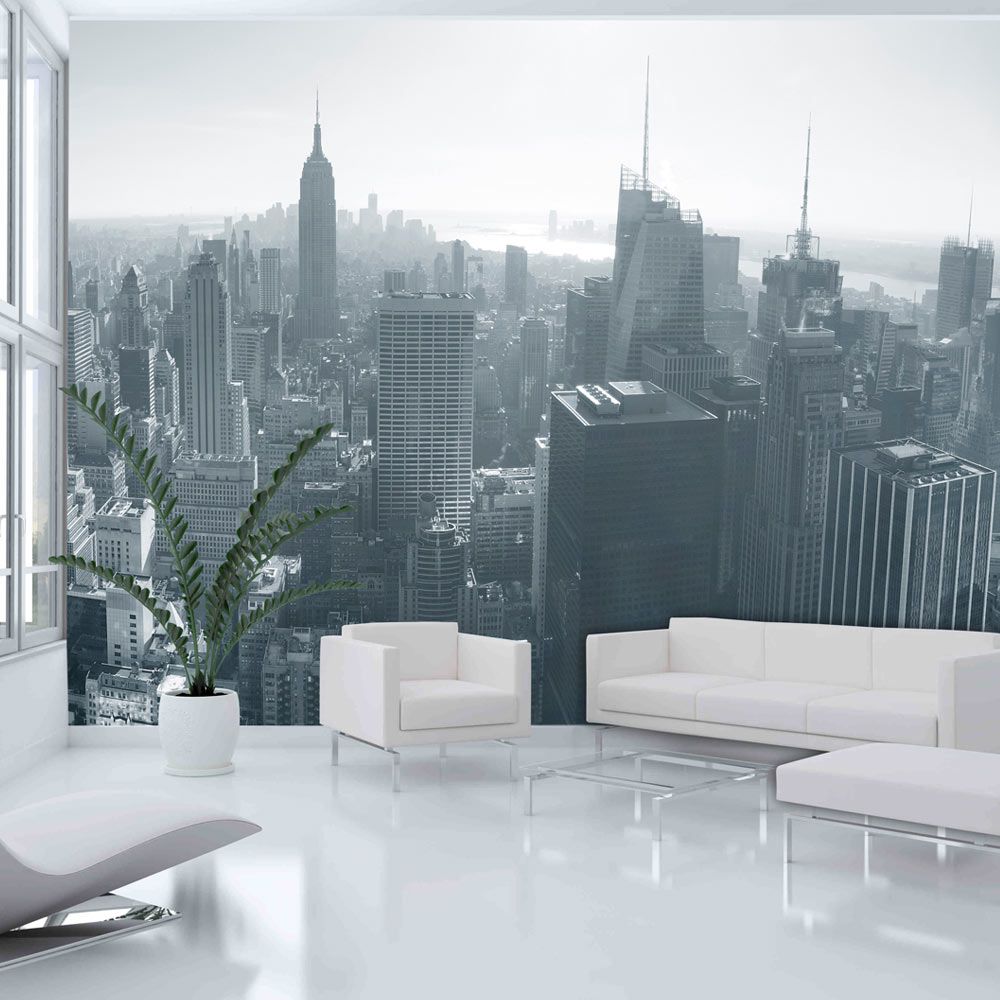 Fototapeta Bimago - New York City skyline černá a bílá + lepidlo zdarma 200x154 cm - GLIX DECO s.r.o.