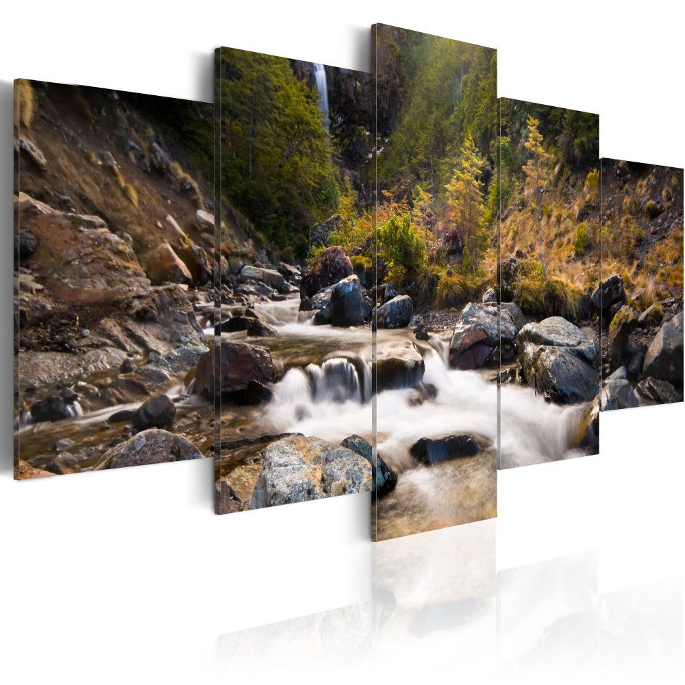 Obraz na plátně Bimago - Lesní vodopád 100x50 cm - GLIX DECO s.r.o.