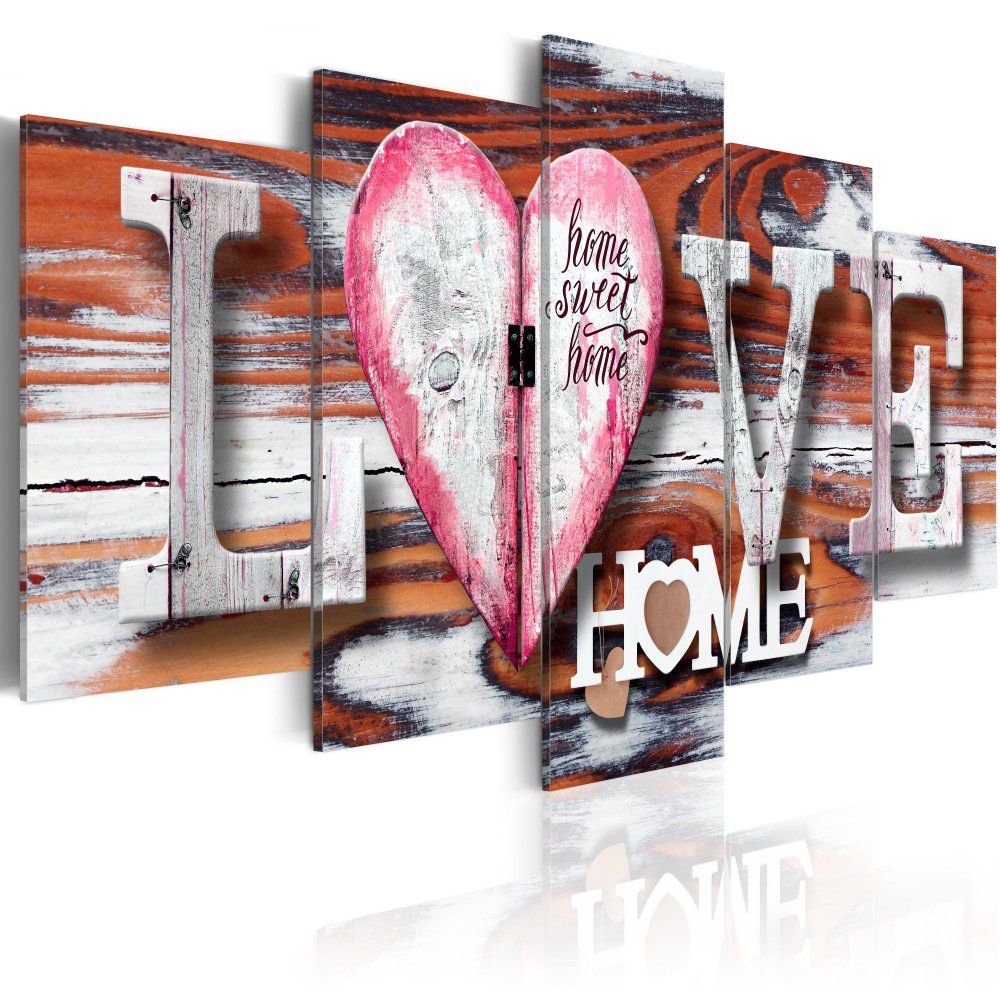 Obraz na plátně Bimago - Love Home 100x50 cm - GLIX DECO s.r.o.