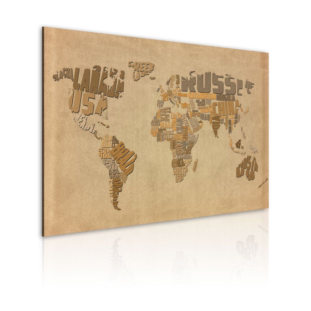 Obraz na plátně Bimago - Old map of the World 60x40 cm - GLIX DECO s.r.o.