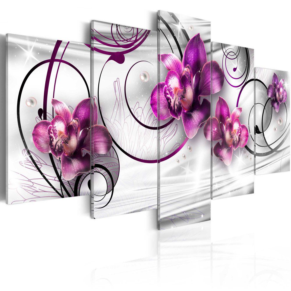 Obraz na plátně Bimago - Orchids and Pearls 100x50 cm - GLIX DECO s.r.o.