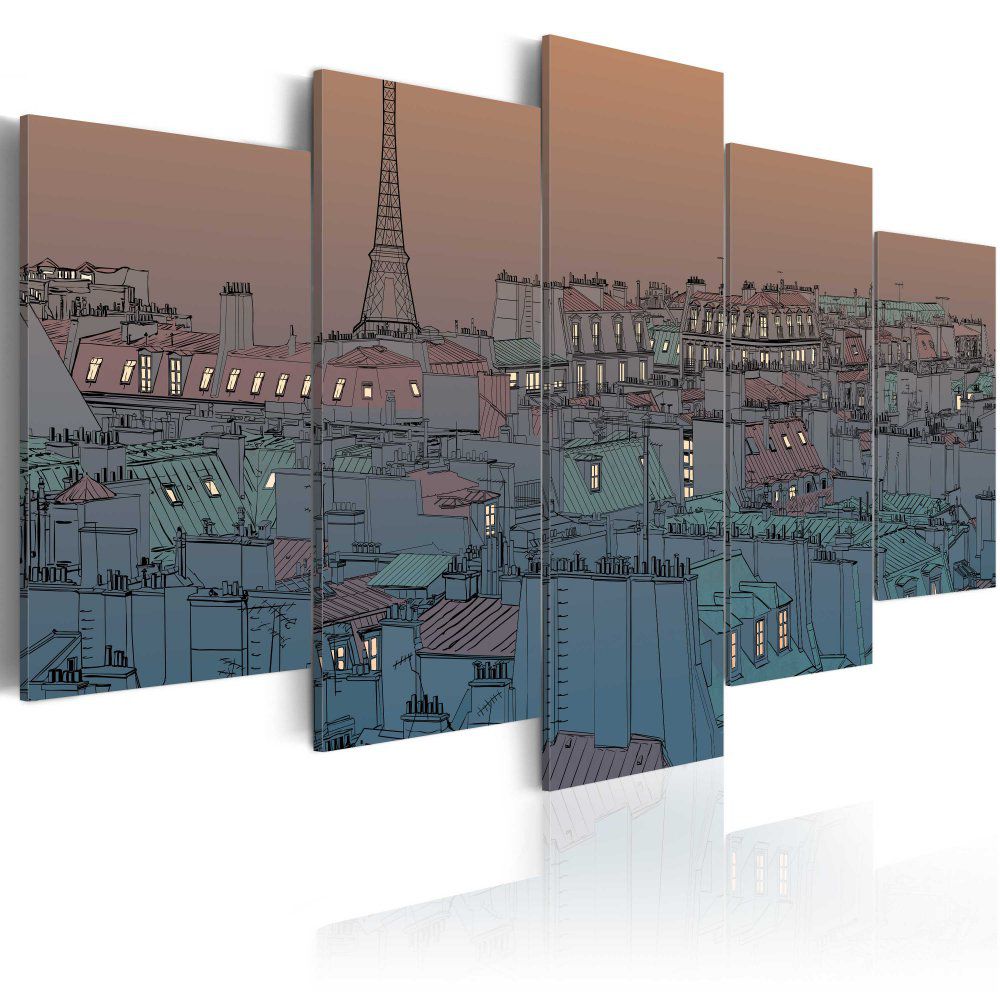 Obraz na plátně Bimago - Paris - the darkness falls 100x50 cm - GLIX DECO s.r.o.