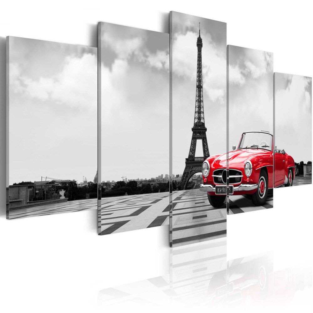 Obraz na plátně Bimago - Parisian car 100x50 cm - GLIX DECO s.r.o.