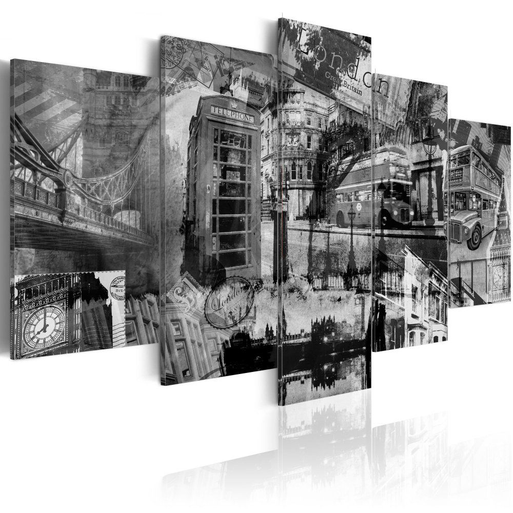 Obraz na plátně Bimago - The essence of London - 5 pieces 100x50 cm - GLIX DECO s.r.o.