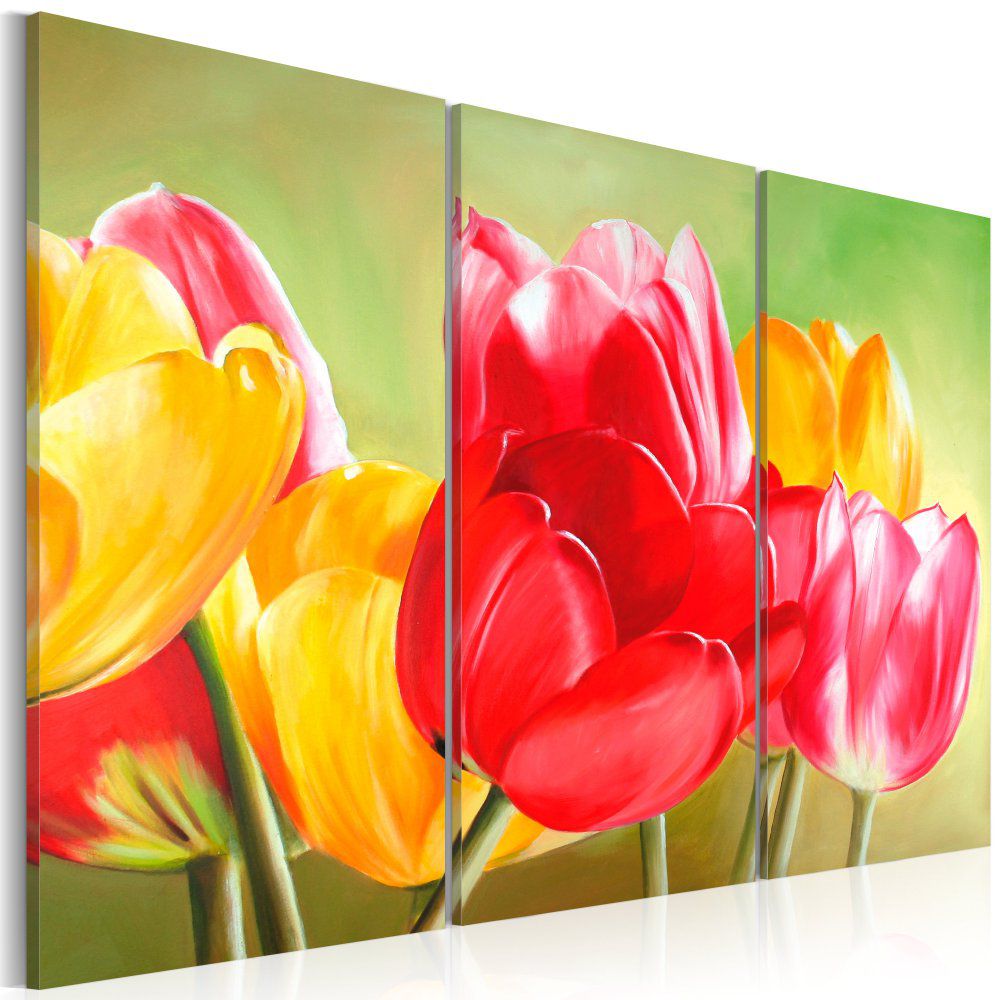 Obraz na plátně Bimago - Tulips bloom again... 60x40 cm - GLIX DECO s.r.o.