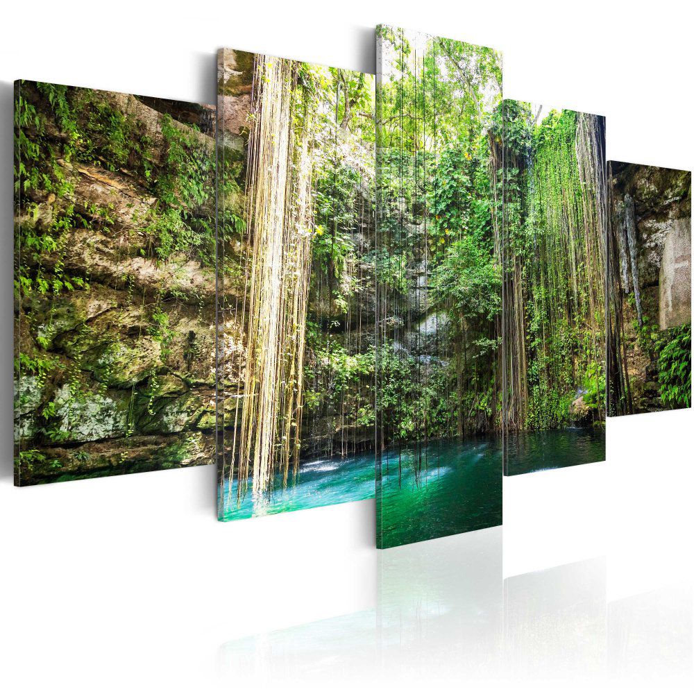 Obraz na plátně Bimago - Waterfall of Trees 100x50 cm - GLIX DECO s.r.o.