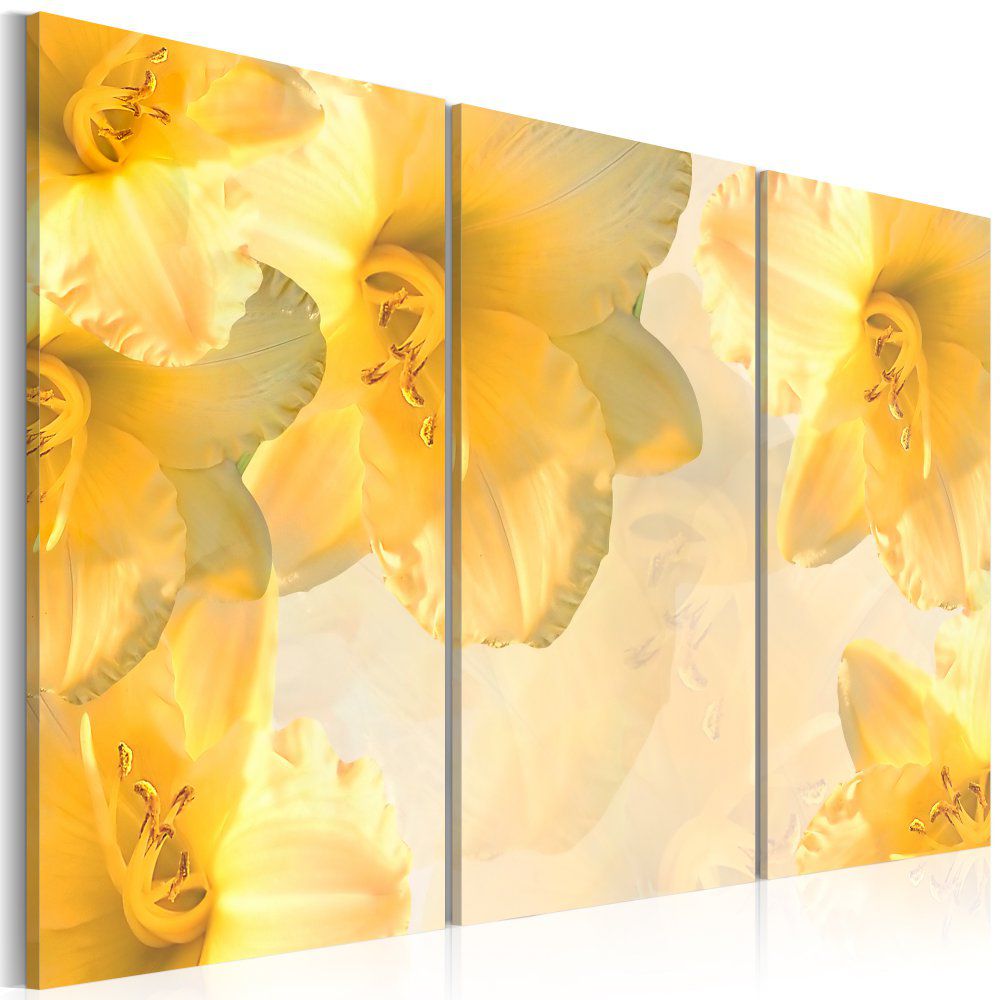 Obraz na plátně Bimago - Žluté lilie 60x40 cm - GLIX DECO s.r.o.