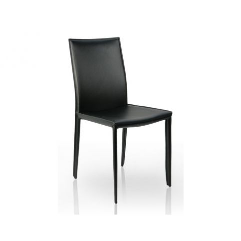 INV Jídelní židle Como, černá regenerovaná kůže - Design4life