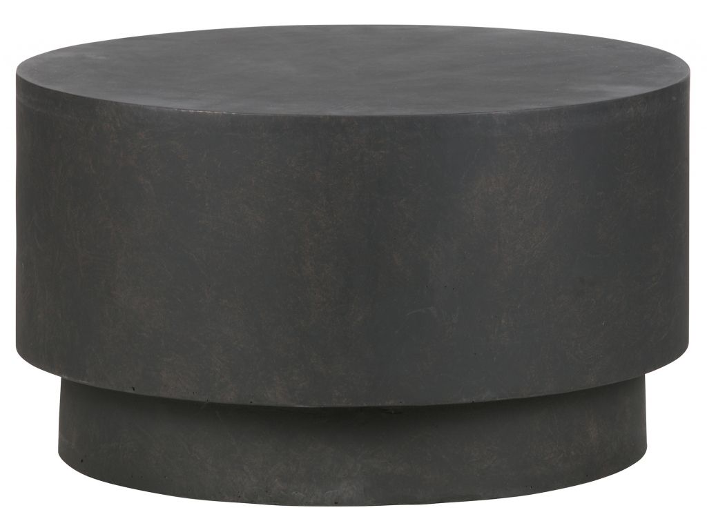 Tmavě hnědý konferenční stolek z vláknitého jílu WOOOD Dean, Ø 60 cm - Bonami.cz