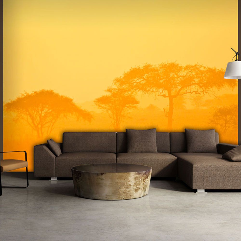 Fototapeta Bimago - Orange savanna + lepidlo zdarma 200x154 cm - GLIX DECO s.r.o.