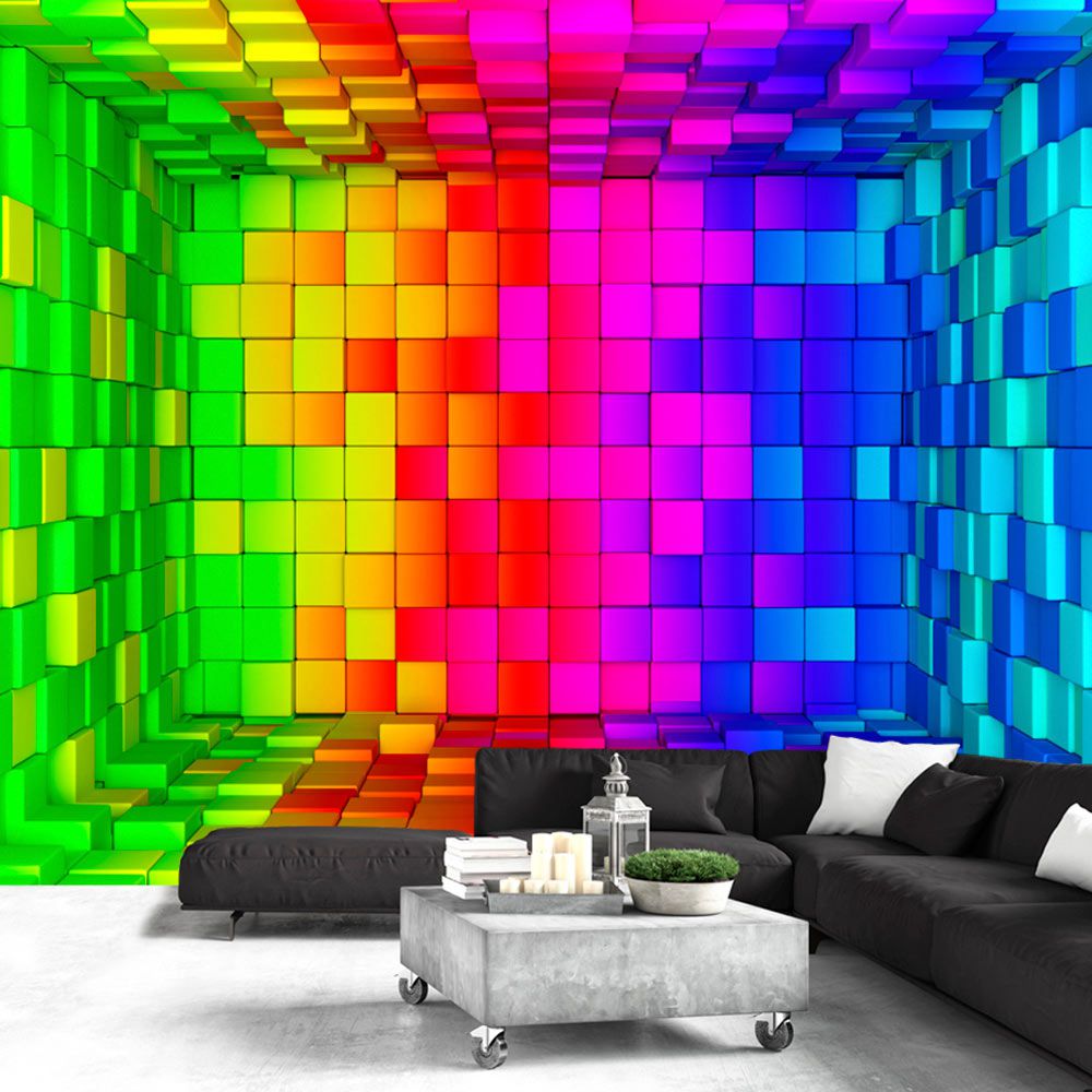 Fototapeta Bimago - Rainbow Cube + lepidlo zdarma 300x210 cm - GLIX DECO s.r.o.