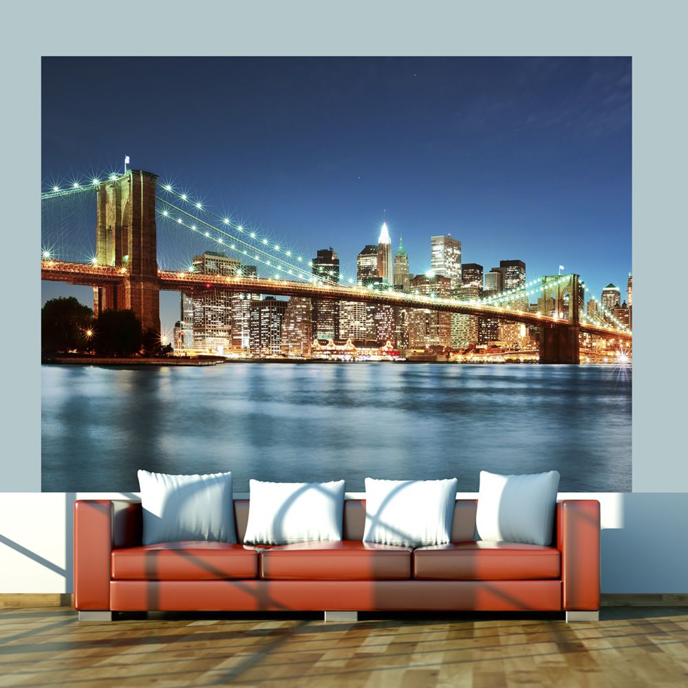 Fototapeta Bimago - Sparkling Brooklyn Bridge + lepidlo zdarma 200x154 cm - GLIX DECO s.r.o.