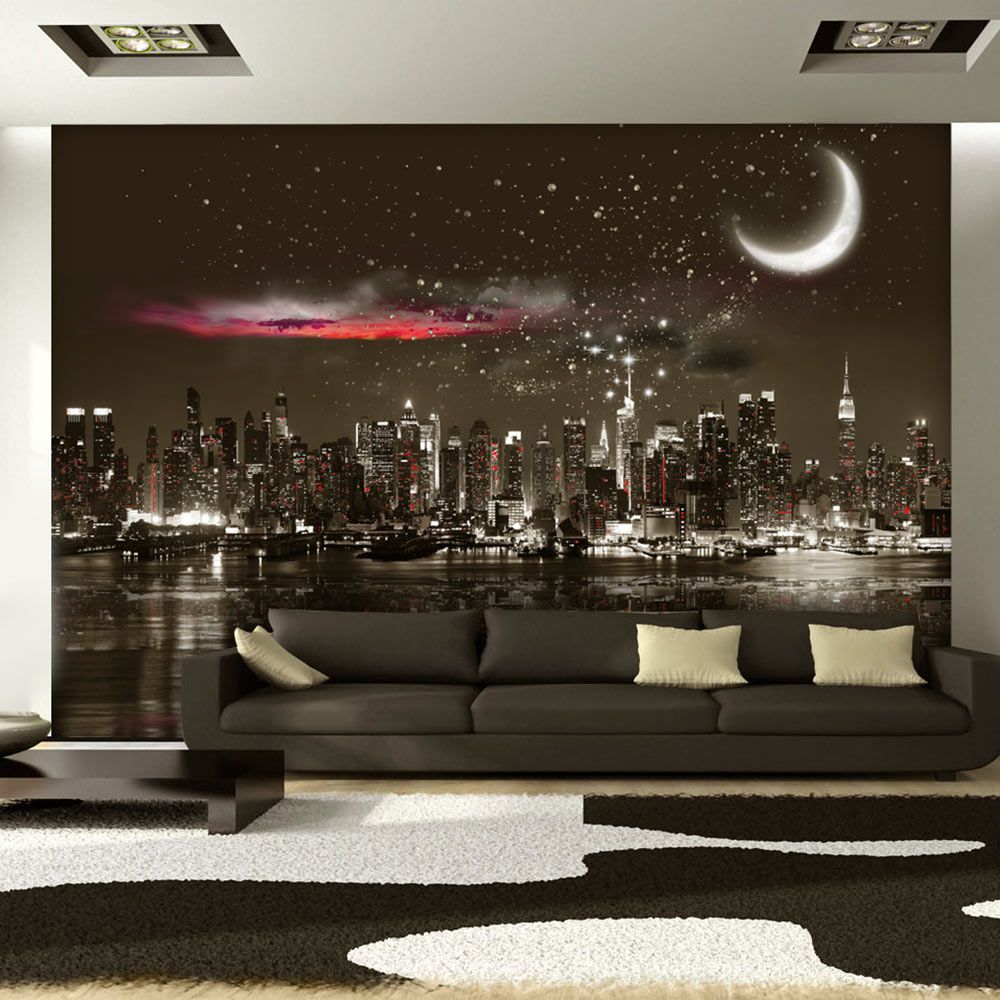 Fototapeta Bimago - Starry Night Over NY + lepidlo zdarma 300x210 cm - GLIX DECO s.r.o.