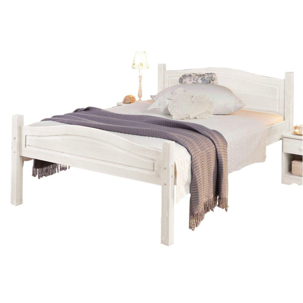 Bílá postel z masivního borovicového dřeva Støraa Barney, 90 x 200 cm - Bonami.cz