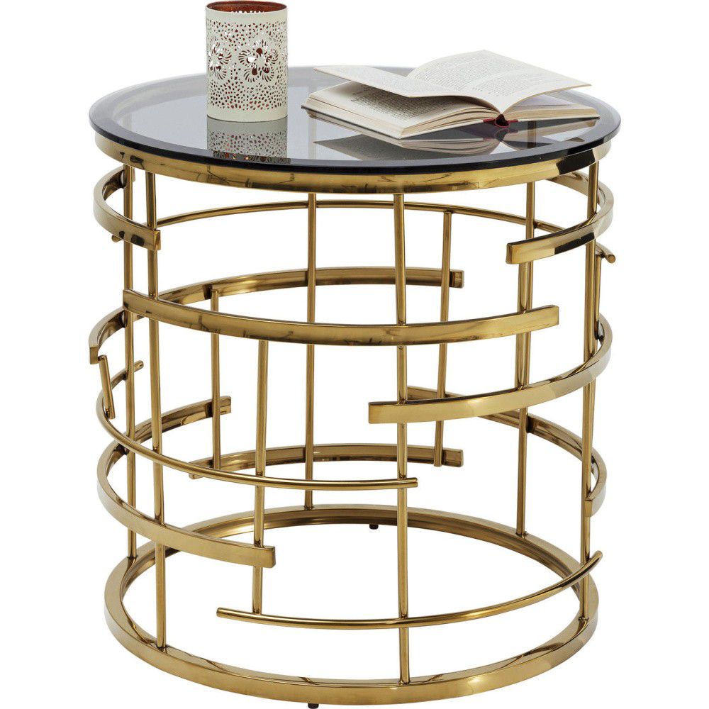 Odkládací stolek ve zlaté barvě Kare Design Jupiter, ⌀ 55 cm - Bonami.cz