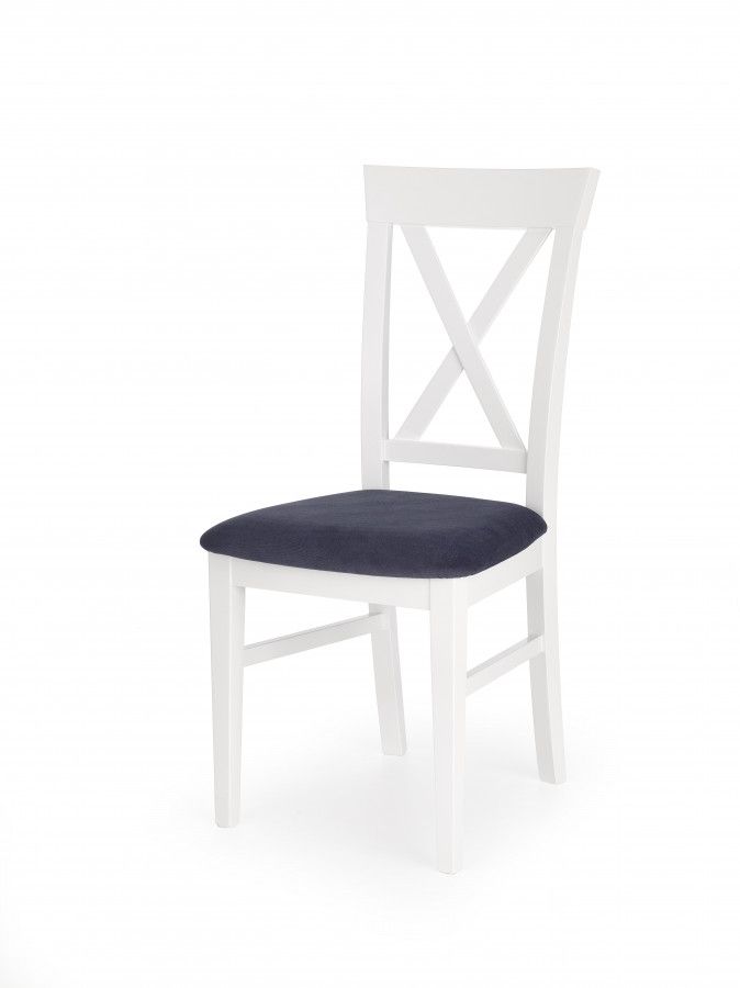 Halmar Jídelní židle Bergamo, bílá/šedá - FORLIVING