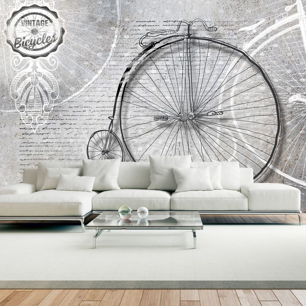 Fototapeta Bimago - Vintage bicycles - black and white + lepidlo zdarma 400x280 cm - GLIX DECO s.r.o.