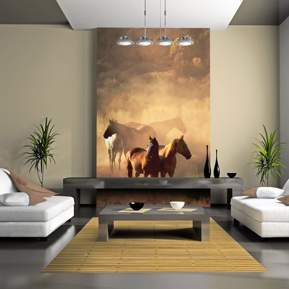 Fototapeta Bimago - Wild horses of the steppe + lepidlo zdarma 200x154 cm - GLIX DECO s.r.o.