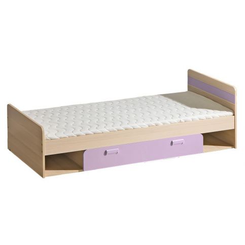 LIMO L13 postel s úložným prostorem fialová - maxi-postele.cz