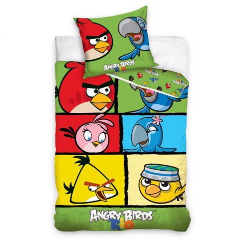 Tip Trade Bavlněné povlečení Angry Birds 7007, 140 x 200 cm, 70 x 80 cm - 4home.cz