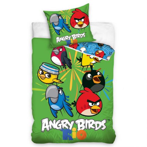 Tip Trade Bavlněné povlečení Angry Birds Rio Mix, 140 x 200 cm, 70 x 80 cm - 4home.cz