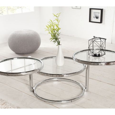 INV Odkládací stolek Focus, 3 úrovně, chrom - Design4life